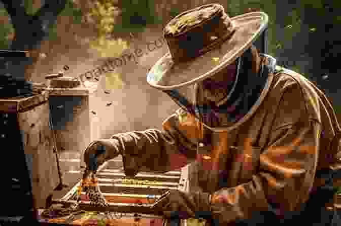 A Beekeeper Diligently Inspecting A Hive, Ensuring The Well Being Of His Buzzing Charges. Beekeeping: Easy How To Guide For Beginners On Keeping Bees (Making Your Own Honey And Caring For Your First Hive)