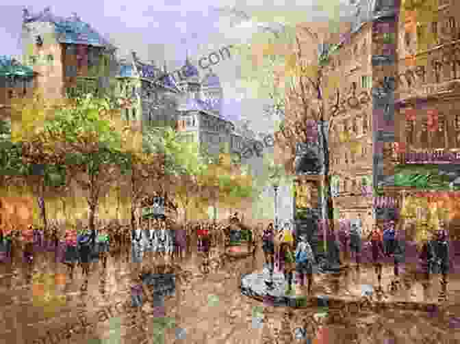 A Bustling Oil Painting Of A Crowded Italian Street, With People Going About Their Daily Life, Shops, And Cafes In The Background. Art Works: A Selection Of Acrylic Pastel Oil Paintings And Drawings Fom The Italian Artist Erace Lestis