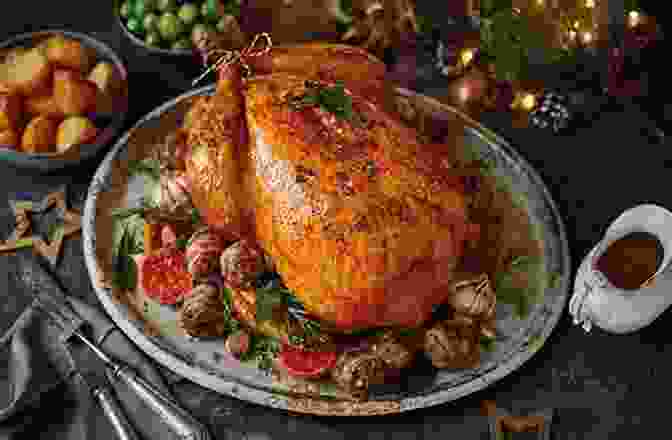 A Table Laden With A Traditional Christmas Dinner, Complete With Roasted Turkey, Stuffing, Mashed Potatoes, And Cranberry Sauce 365 Tasty Holiday Recipes: Enjoy Everyday With Holiday Cookbook