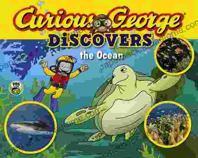 Curious George Discovers The Ocean Book Cover Featuring George Exploring The Ocean With A Scuba Mask Curious George Discovers The Ocean