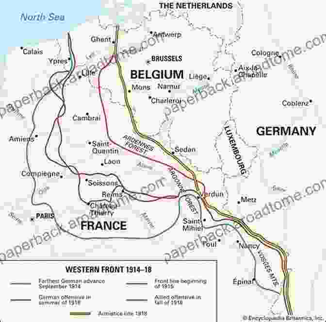 Detailed Map Of The Battle Of Marne 1914 Battlefield, Showcasing Key Locations And Troop Movements The Battle Of Marne 1914: A Battlefield Guide