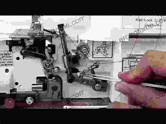 Diagram Of An Overlock Machine With Step By Step Threading Instructions. How To Thread A Serger Or Overlock Sewing Machine: Tutorial Book: Overlocker Machine