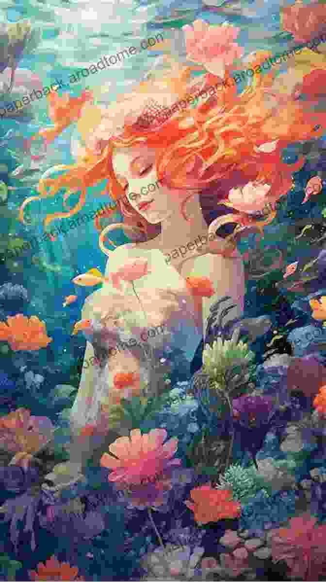 Enchanting Illustration Of Little Mermaid Swimming Amidst A Vibrant Tapestry Of Sea Creatures And Coral Reefs. A Tangled Tale Illustrated