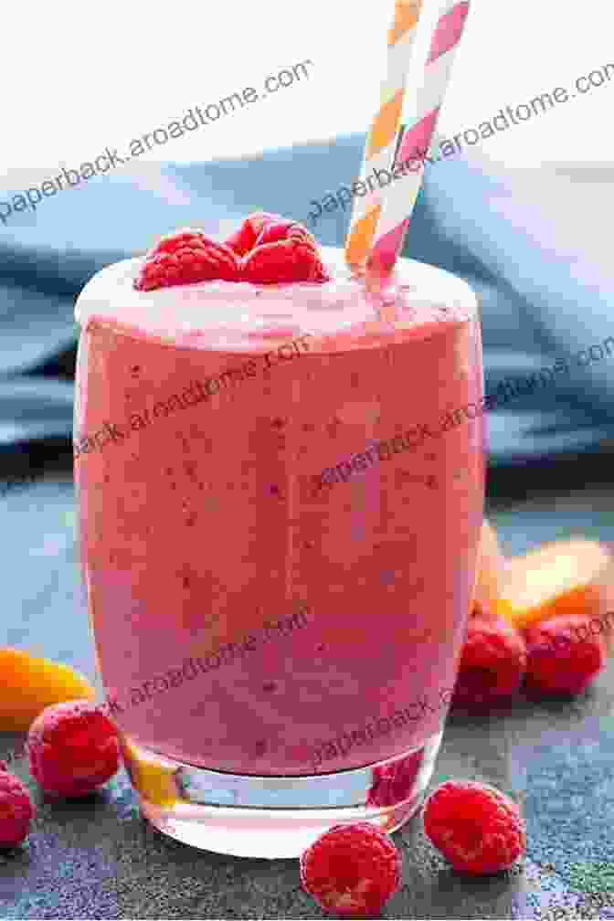 Refreshing Raw Vegan Smoothie, Swirled With Vibrant Colors And Topped With Fresh Berries. Thrive On Raw: Easy And Practical Guide To Starting And Succeeding On A Raw Vegan Lifestyle