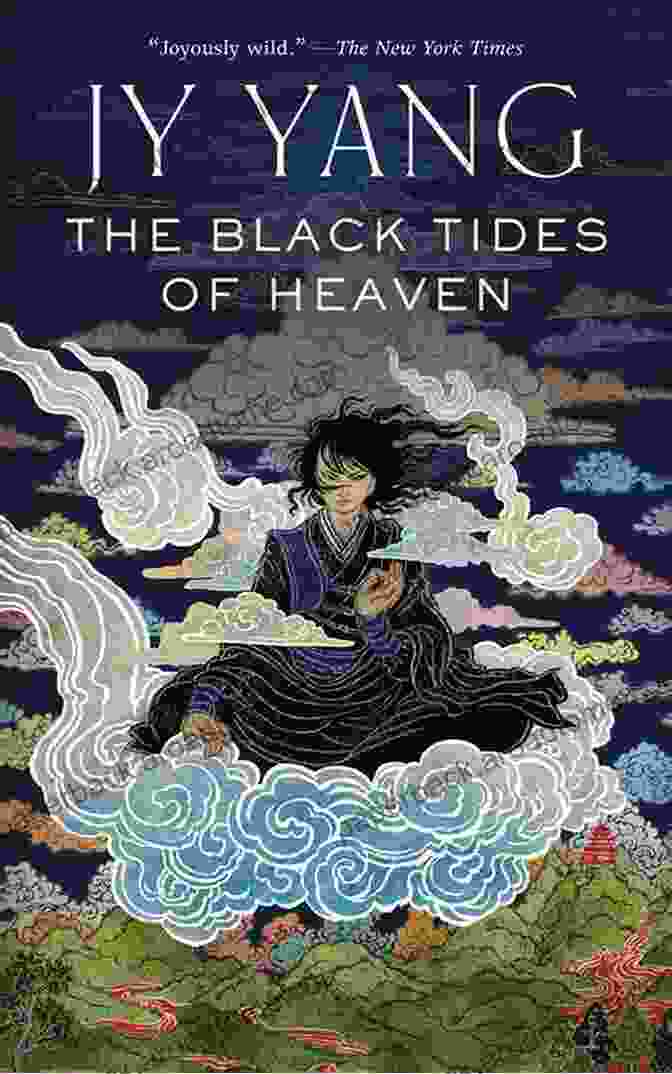 The Black Tides Of Heaven Book Cover Featuring A Woman In A Flowing Dress Floating Amidst Ethereal Clouds The Tensorate Series: (The Black Tides Of Heaven The Red Threads Of Fortune The Descent Of Monsters The Ascent To Godhood)