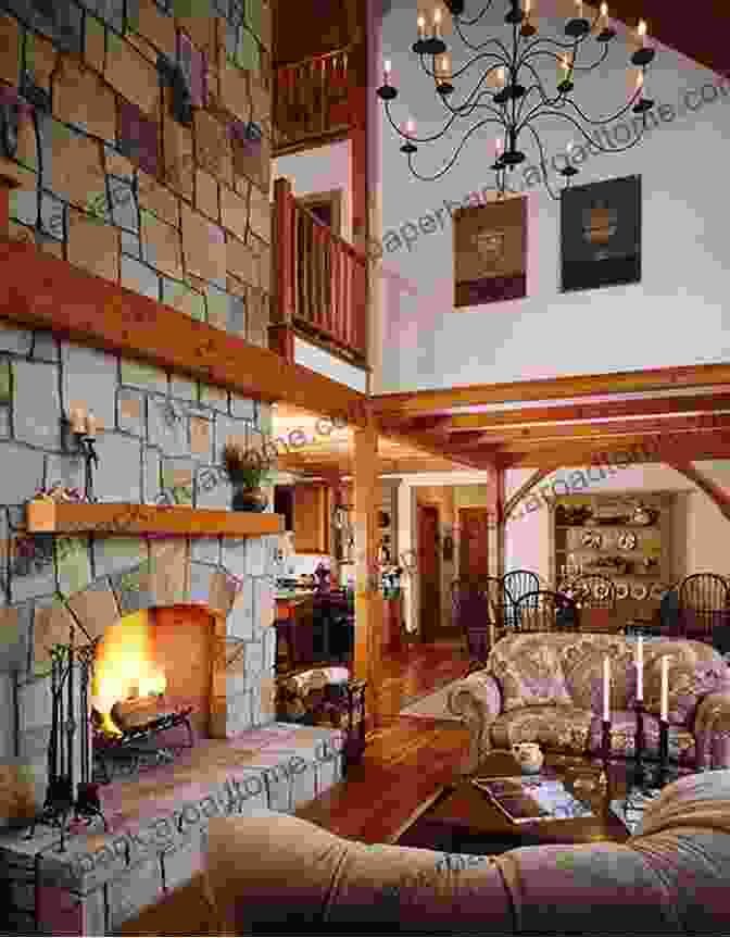 Timber Frame Home With Stone Fireplace And Cozy Living Room Timber Frame Home Plans: 25 Home Plans To Inspire You