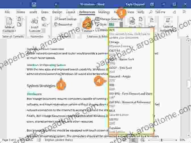 Using Styles And Citations In Word Managing Your Thesis Using Microsoft Word: Principles Practice