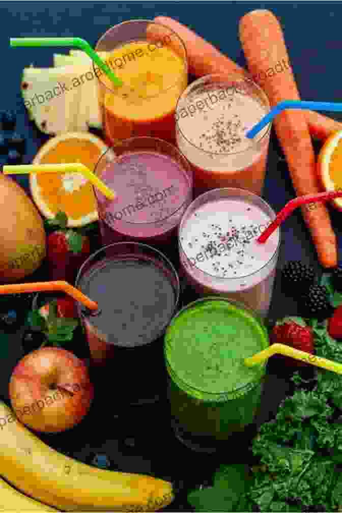 Variety Of Colorful Smoothies Made With Fresh Fruits And Vegetables, Promoting Immune System Health Cooking Vegan With Vickee: Immunity Support Pack+ Vegan And Plant Based Recipes